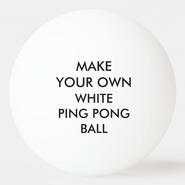 Custom Personalized WHITE Ping Pong Ball (Front)