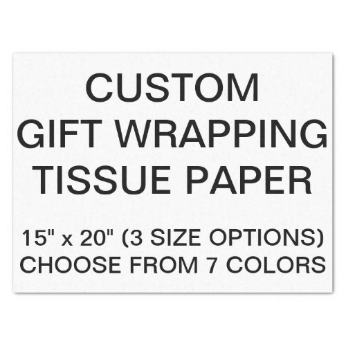 Custom Personalized White Tissue Paper For Gifts