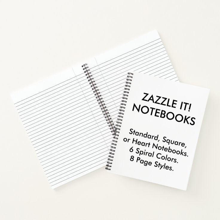 Custom Personalized Wide Ruled Lined Notebook Zazzle