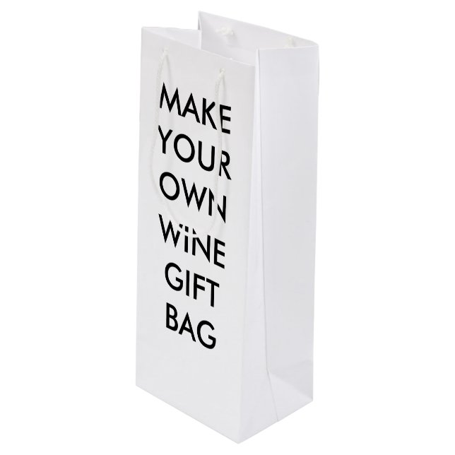 Custom Personalized Wine or Champagne Gift Bag (Front Angled)