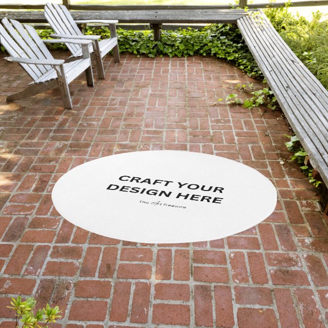 Custom Personalized with Name, Text, or Design Outdoor Rug (Insitu (Outdoor 3))