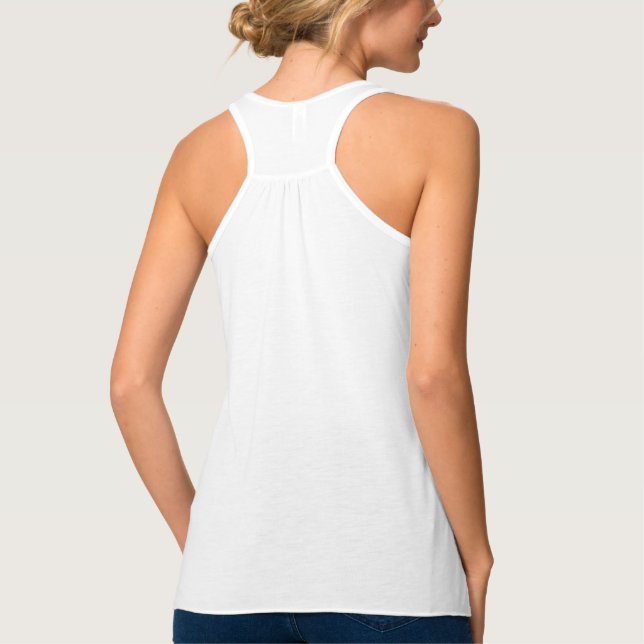 Custom Personalized Womens Flowy Racerback Fashion Tank Top (Back)