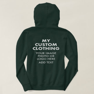 Custom Personalized WOMEN'S FOREST GREEN HOODIE