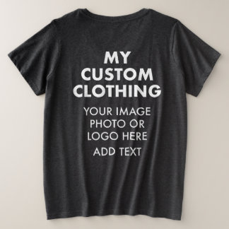Custom Personalized WOMEN'S GREY PLUS-SIZE T-SHIRT