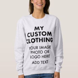 Custom Personalized WOMEN'S LIGHT GREY SWEATSHIRT