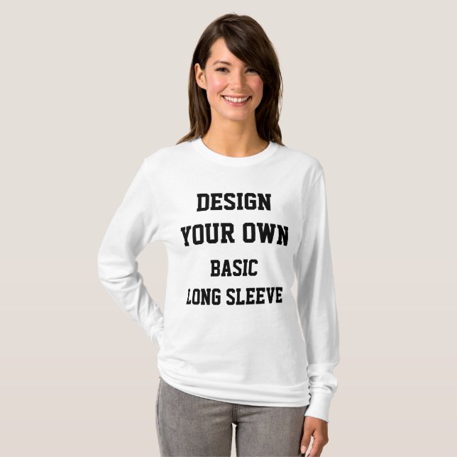 Custom Personalized Women's LONG SLEEVE T-SHIRT (Front Full)