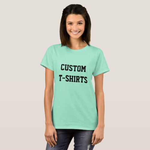 Custom Personalized Womens MINT GREEN T_shirt