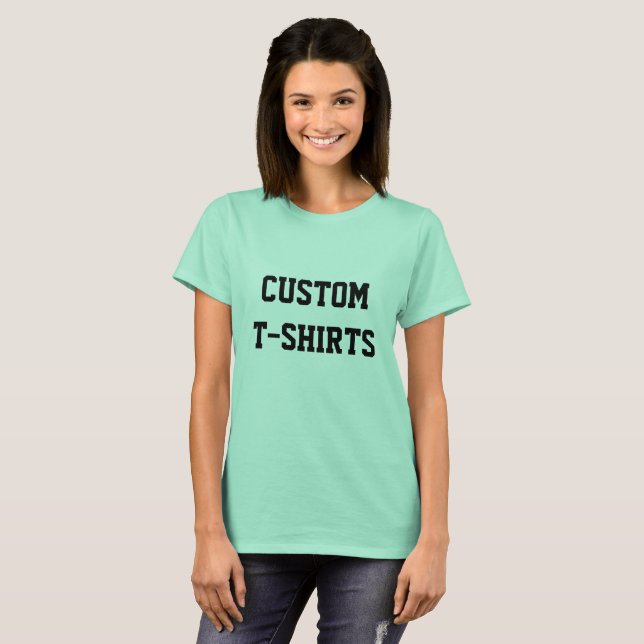 Custom Personalized Women's MINT GREEN T-shirt (Front Full)