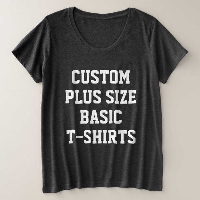 Custom Personalized Women's Plus Size T-Shirt GREY (Design Front)