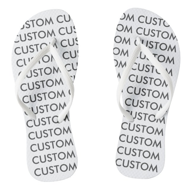 Custom Personalized Women's Thong Flip Flops (Footbed)