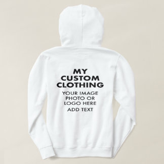 Custom Personalized WOMEN'S WHITE HOODIE