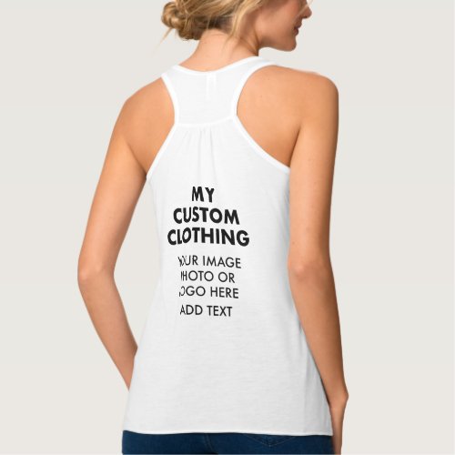 Custom Personalized WOMENS WHITE RACERBACK TANK