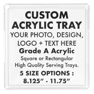 Custom personalized X Large Square Serving Tray