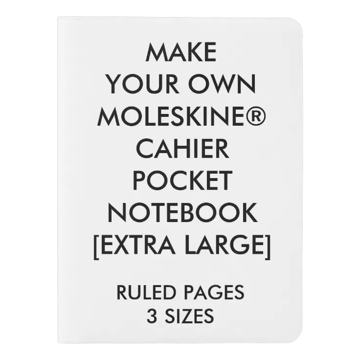 Custom Personalized XL MOLESKINE® CAHIER Notebook Zazzle
