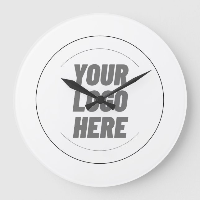 Custom Personalized Your Logo Here Large Clock (Front)