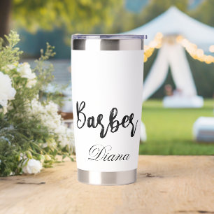 Custom Personalized Your Name Barber Insulated Tumbler