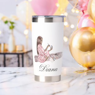 Custom Personalized Your Name Makeup artist Insulated Tumbler