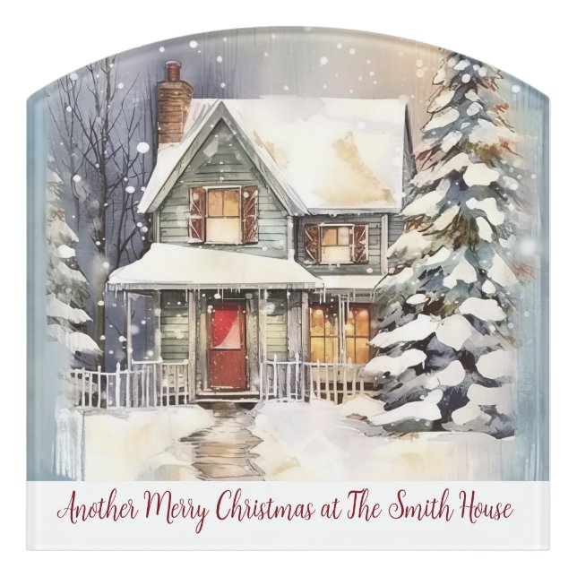 Custom Personalized Your Own Text , Image Holiday  Door Sign (Contour Front)