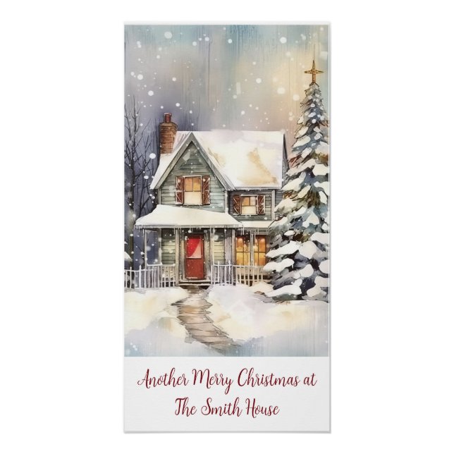 Custom Personalized Your Own Text Image Holiday  Poster (Front)