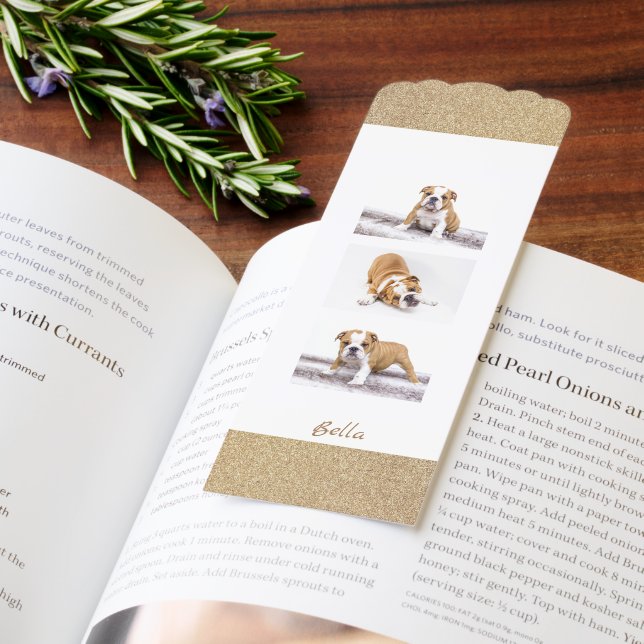 Custom Pet 3 Photo Collage and Name Bookmarks (Book)