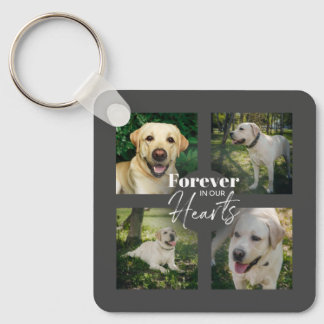 Custom Pet 5 Photo Collage Memorial Keepsake Keychain