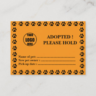 Custom Pet Adoption Certificate Photo & Name