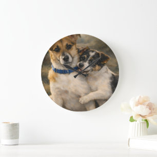 Custom Pet Art Acrylic Wall Clock – 10.75" Modern