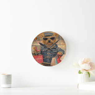 Custom Pet Art Acrylic Wall Clock – 10.75" Modern