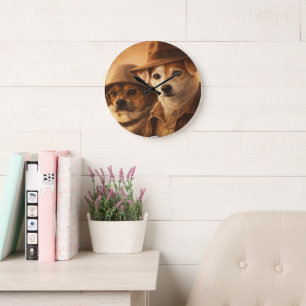 Custom Pet Art Acrylic Wall Clock – 10.75" Modern