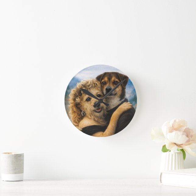 Custom Pet Art Acrylic Wall Clock – 10.75" Modern  (Home)