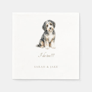 Custom Pet Aussiedoodle Wedding Napkins