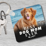 Custom Pet Best Dog Mom Photo Keychain<br><div class="desc">Custom Pet Best Dog Mom 2 Photo keychain Keepsake Gift For Mother's Day. Create a personalized keepsake for the dog mom in your life with this custom double-sided "Best Dog Mom Ever" photo keychain! Perfect for any dog mom, dad, or pet lover, this keychain allows you to showcase your furry...</div>