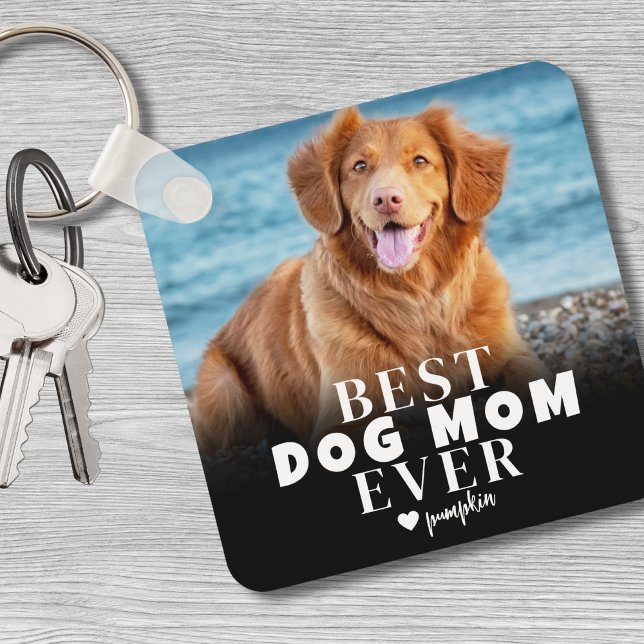 Custom Pet Best Dog Mom Photo Keychain (Custom Pet Best Dog Mom Photo keychain)