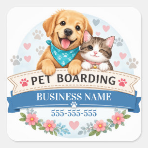 Custom Pet Boarding Adorable Sticker