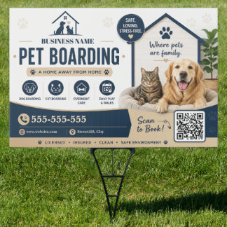 Custom Pet Boarding Yard Sign | Dog & Cat Boarding