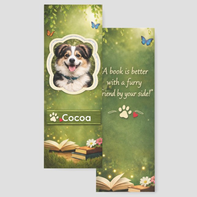 Custom Pet Bookmark Front – Personalized Pet Photo (Front & Back)