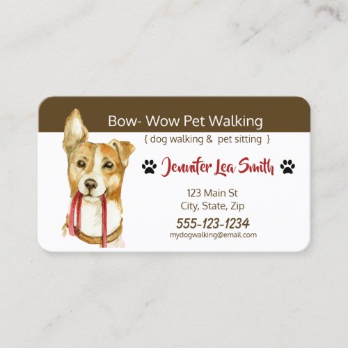 Custom Pet Business Cards _ Dog Walking