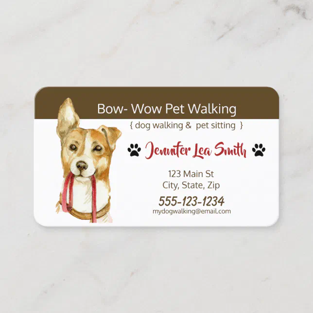 Custom Pet Business Cards - Dog Walking | Zazzle