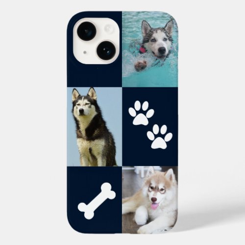Custom Pet Canine 3 Photo Collage Case_Mate iPhone 14 Case