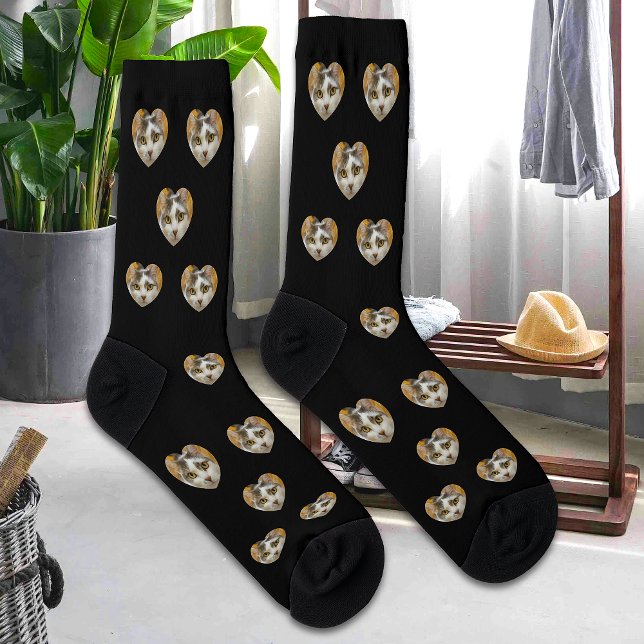 Custom Pet Cat Dog Photo Modern Personalized Socks (Creator Uploaded)
