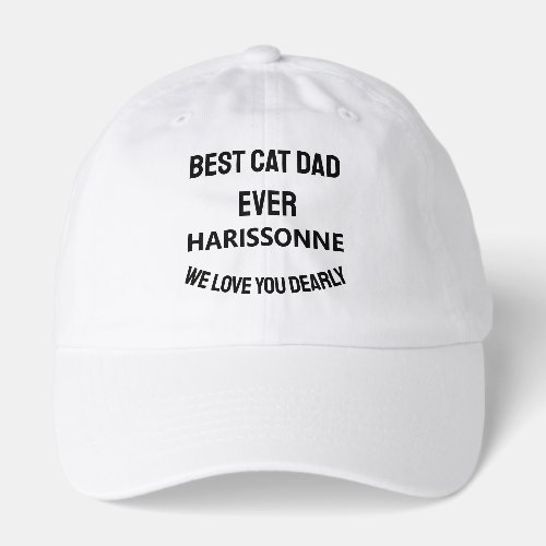 Custom Pet Cat Lover Modern Sports Best Dad Ever  Hat