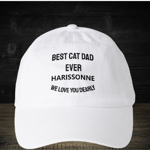 Custom Pet Cat Lover Modern Sports Best Dad Ever Hat