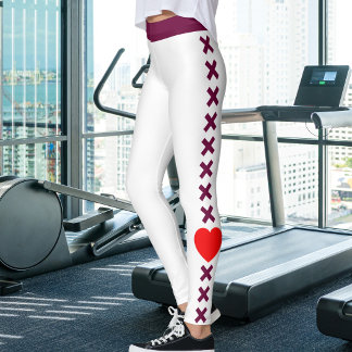 Custom Pet Cat Mom White Deep Berry Pattern Love Leggings