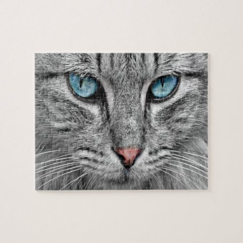 Custom pet cat photo jigsaw puzzle