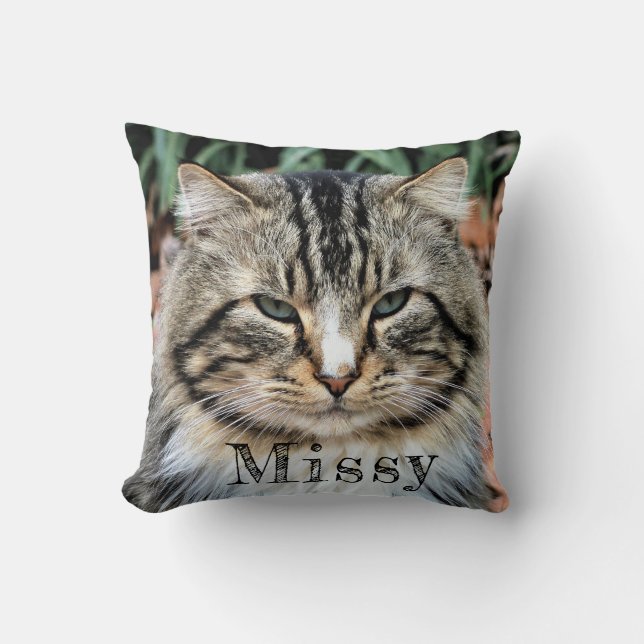 Custom Pet Cat  Photo / Make Your Own   Throw Pillow (Front)
