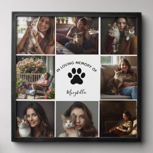 Custom Pet Collage In Loving Memory Cat Memorial Peel And Stick Photo Tile