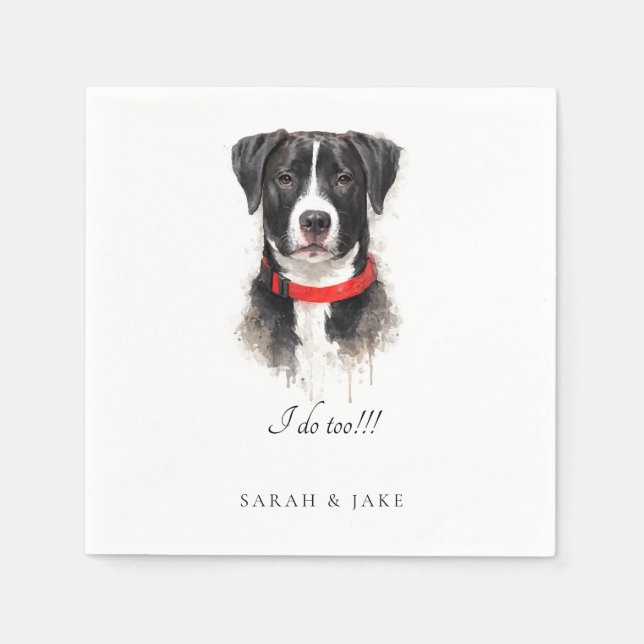 Custom Pet Custom Bruno Closeup Wedding Napkins (Front)