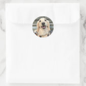 Custom Pet Cute Dog Photo Classic Round Sticker (Bag)
