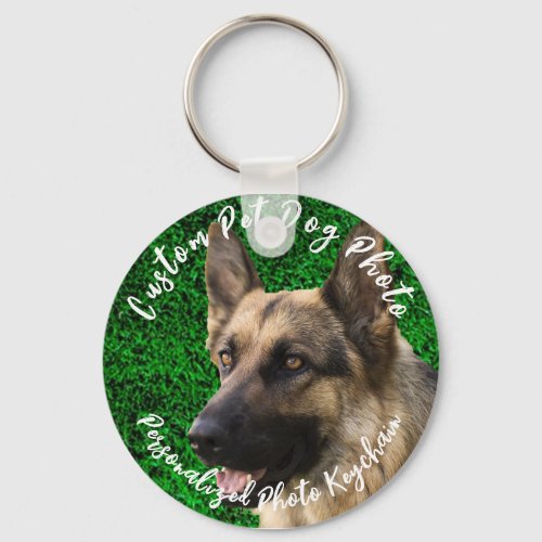 Custom Pet Dog Cat Photo Personalized Keychain