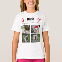 Custom pet dog lover 4 photo collage for girls